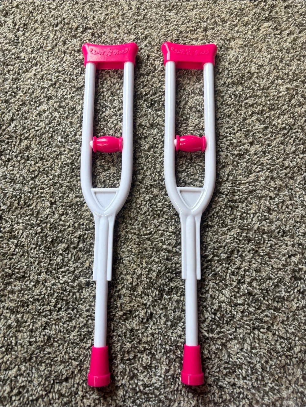 My Life As brand doll crutches in pink and white for 18-inch doll